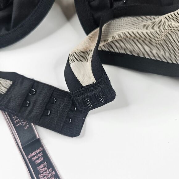 Victoria's Secret bra Black Nude Unlined Demi size 34C - Picture 5 of 7